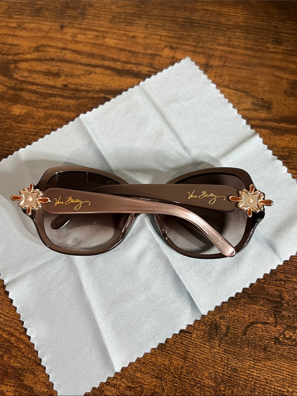 Vera Bradley Brown Floral-Accent Women's Sunglasses